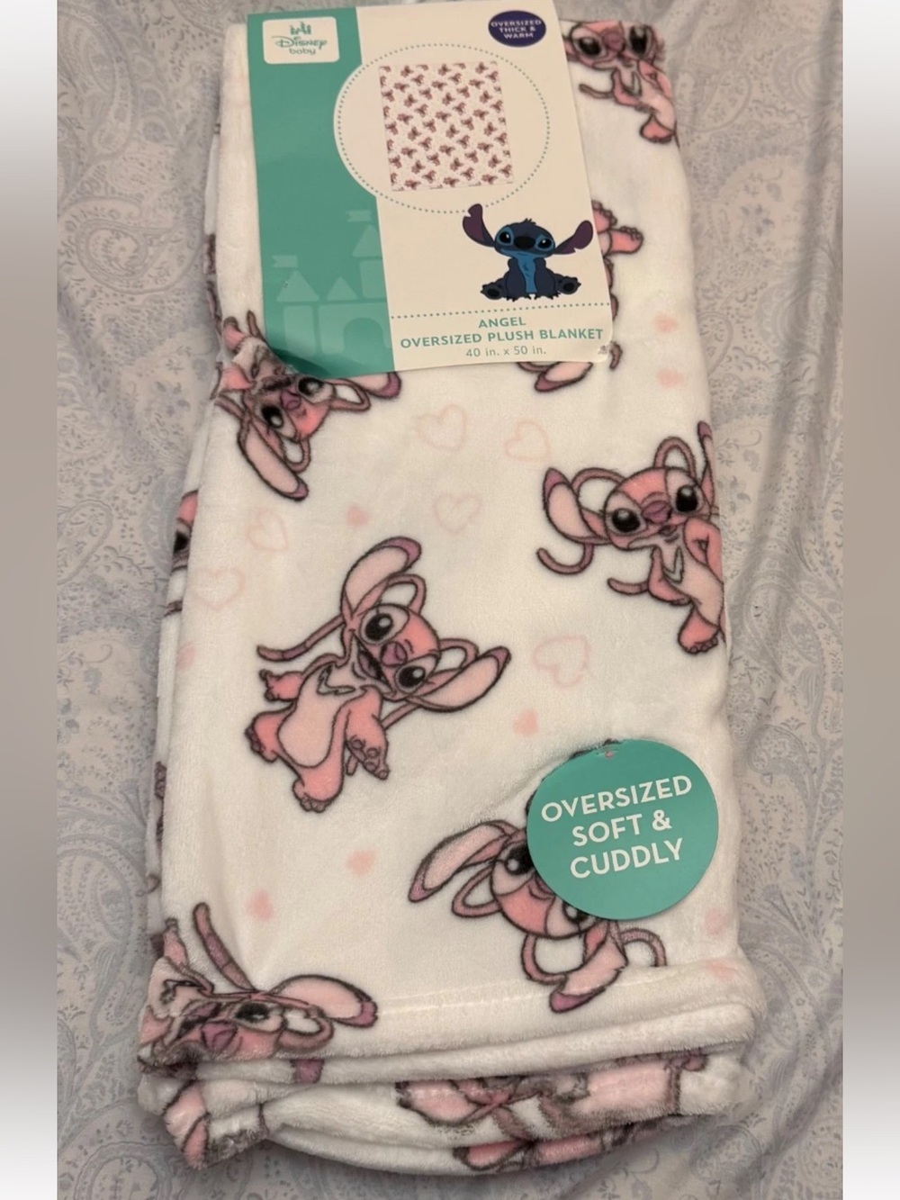 Disney Baby Angel of Stitch & Angel Plush Throw